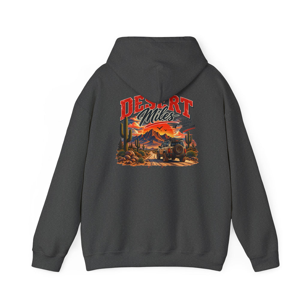 Desert Camp Graphic Hoodie – 'Desert' Sunset Cactus Pullover