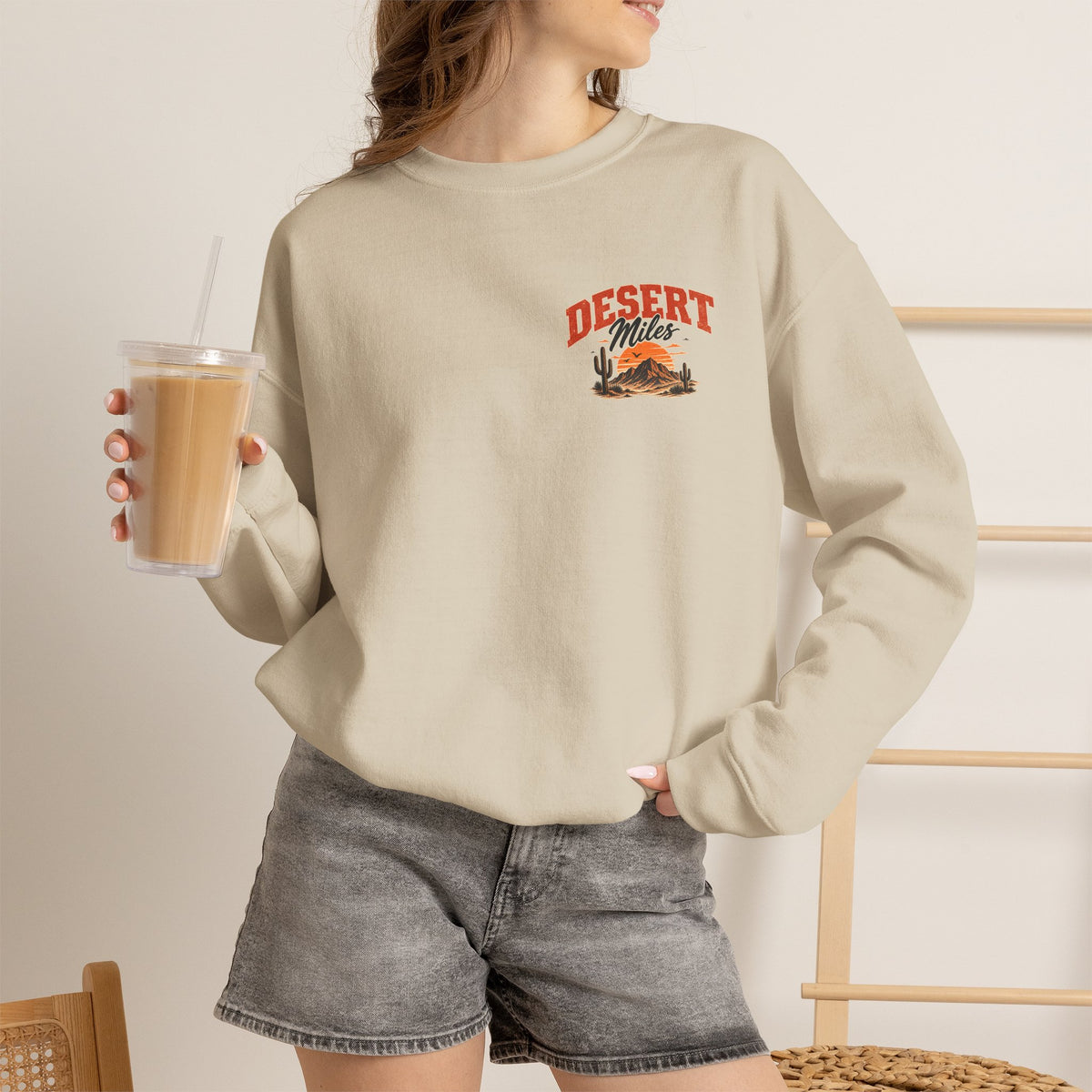 Desert Vibes Crewneck Sweatshirt — 'Desert Mama' Graphic