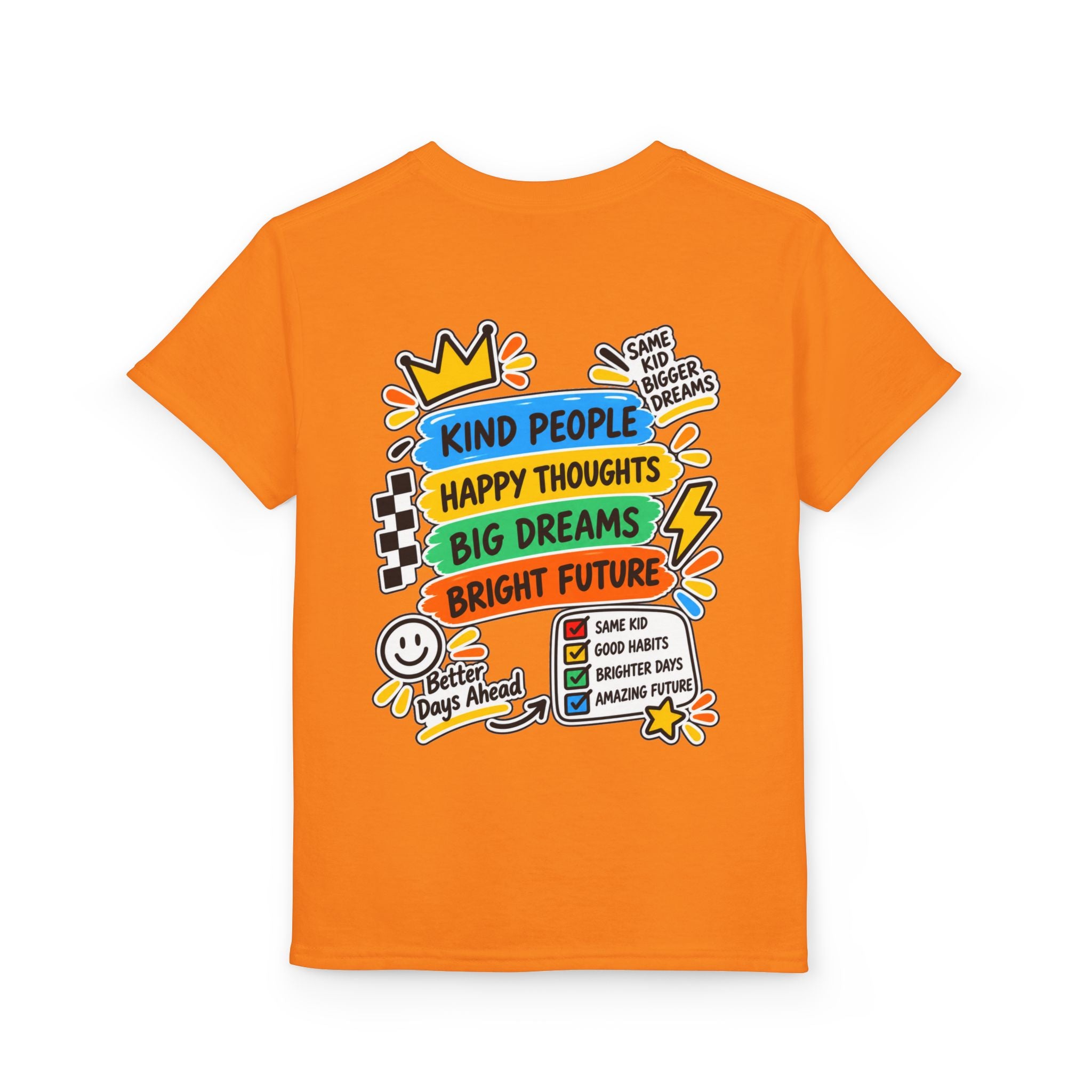 Youth T-Shirt — "Good Vibes Always" Colorful Positive Message Tee