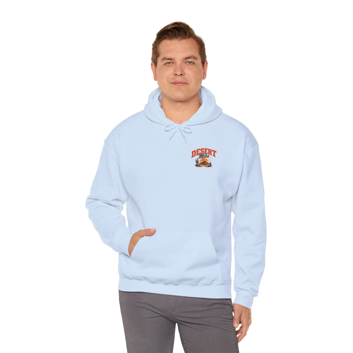 Desert Camp Graphic Hoodie – 'Desert' Sunset Cactus Pullover
