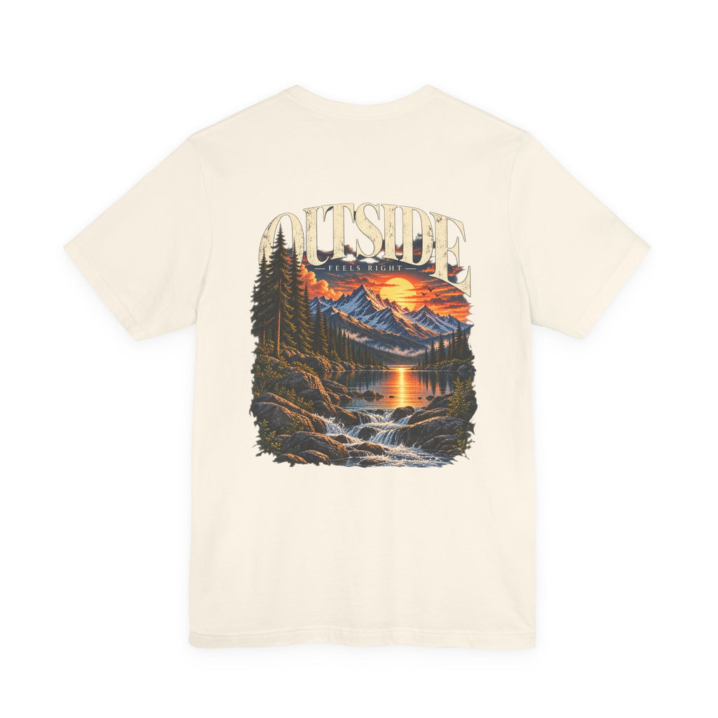 Outdoor Vibes Tee — Mountain Sunset Graphic T-Shirt