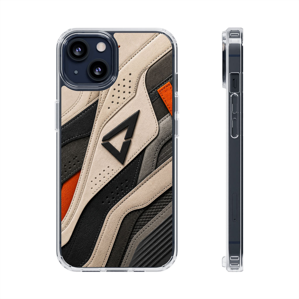 Clear Magnetic Impact Phone Case — Athletic Sneaker Texture Design