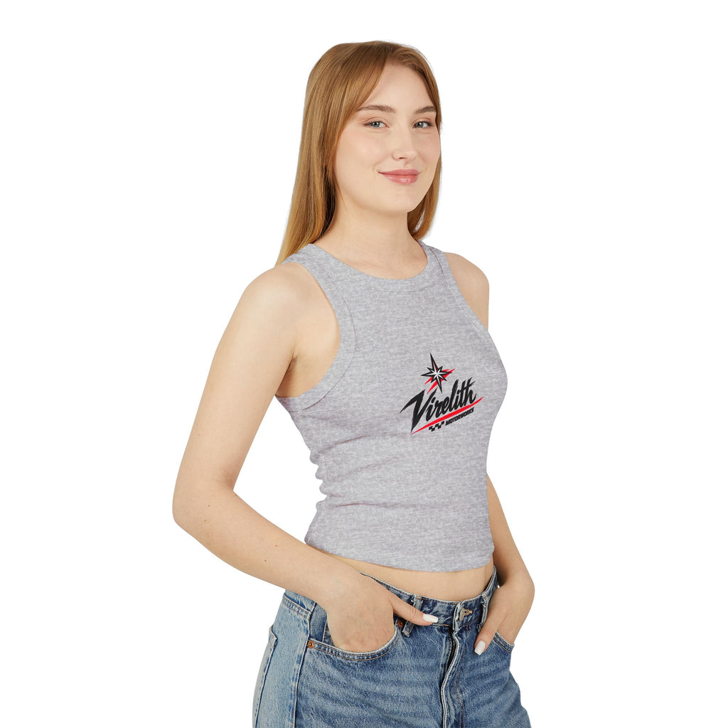 Racer Tank Top — Vintage Speed Virelith Graphic (Front Logo & Back Racing Car)