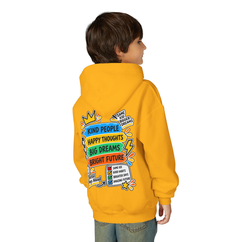 Youth Hoodie - "Good Vibes Always" Colorful Positive Graphic