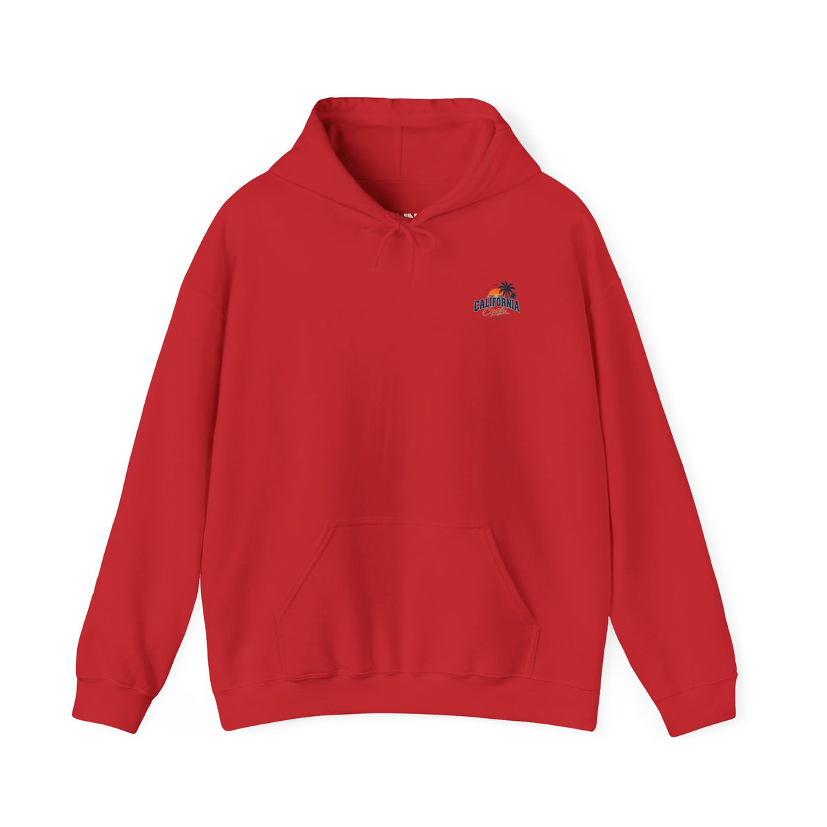 California Coast Hoodie — Vintage Car Sunset Palm Beach Graphic