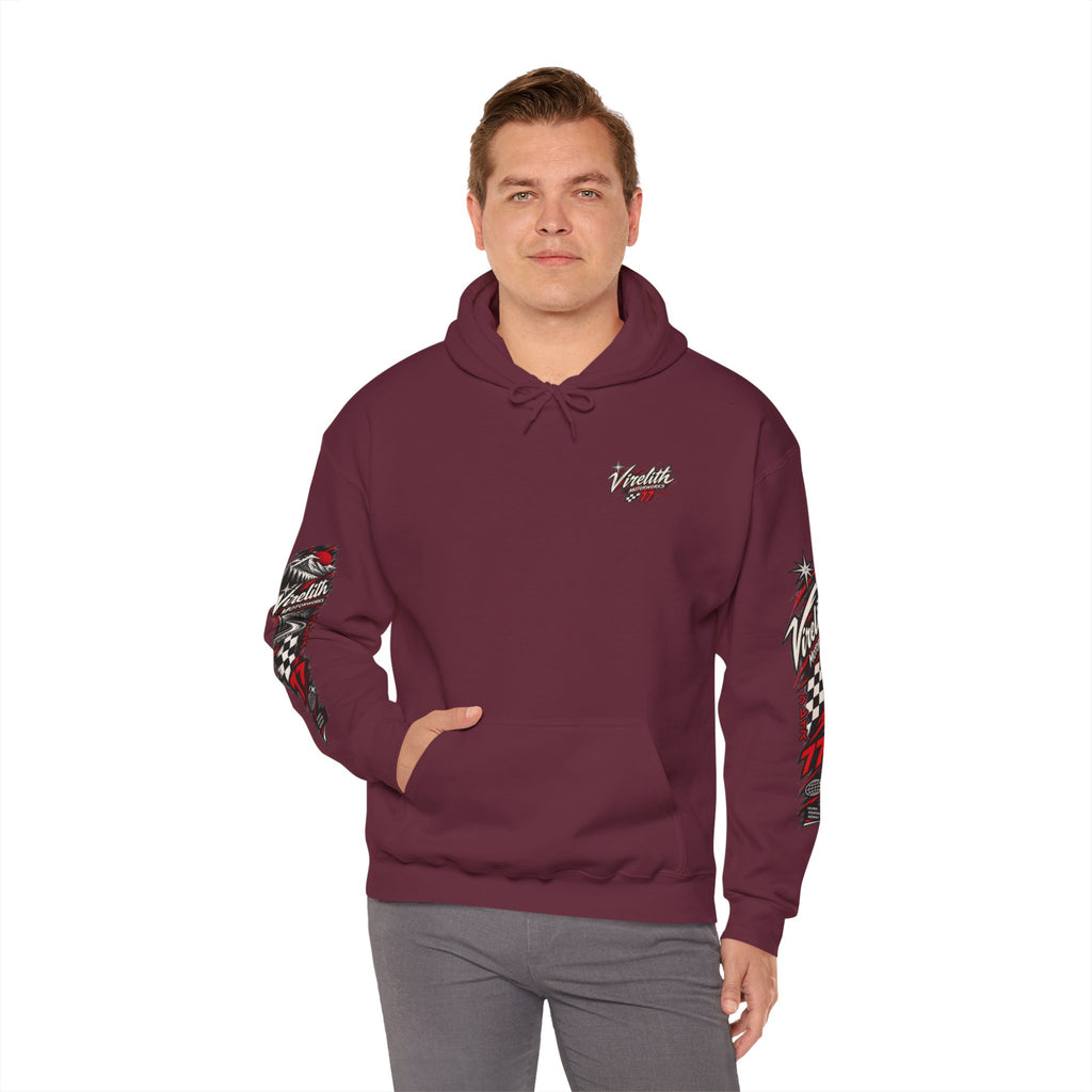 Virelith Motorsports Checkered Flag Hoodie | Racing Graphic Sweatshirt