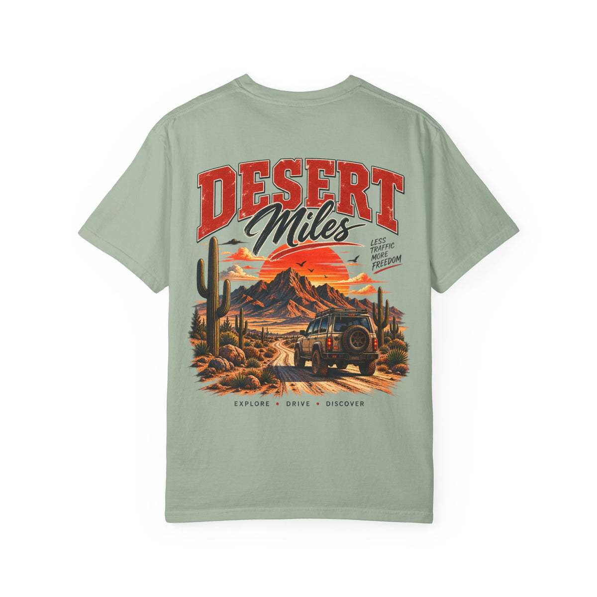 Desert Miles T-Shirt — Vintage Off-Road Scenic Graphic Tee