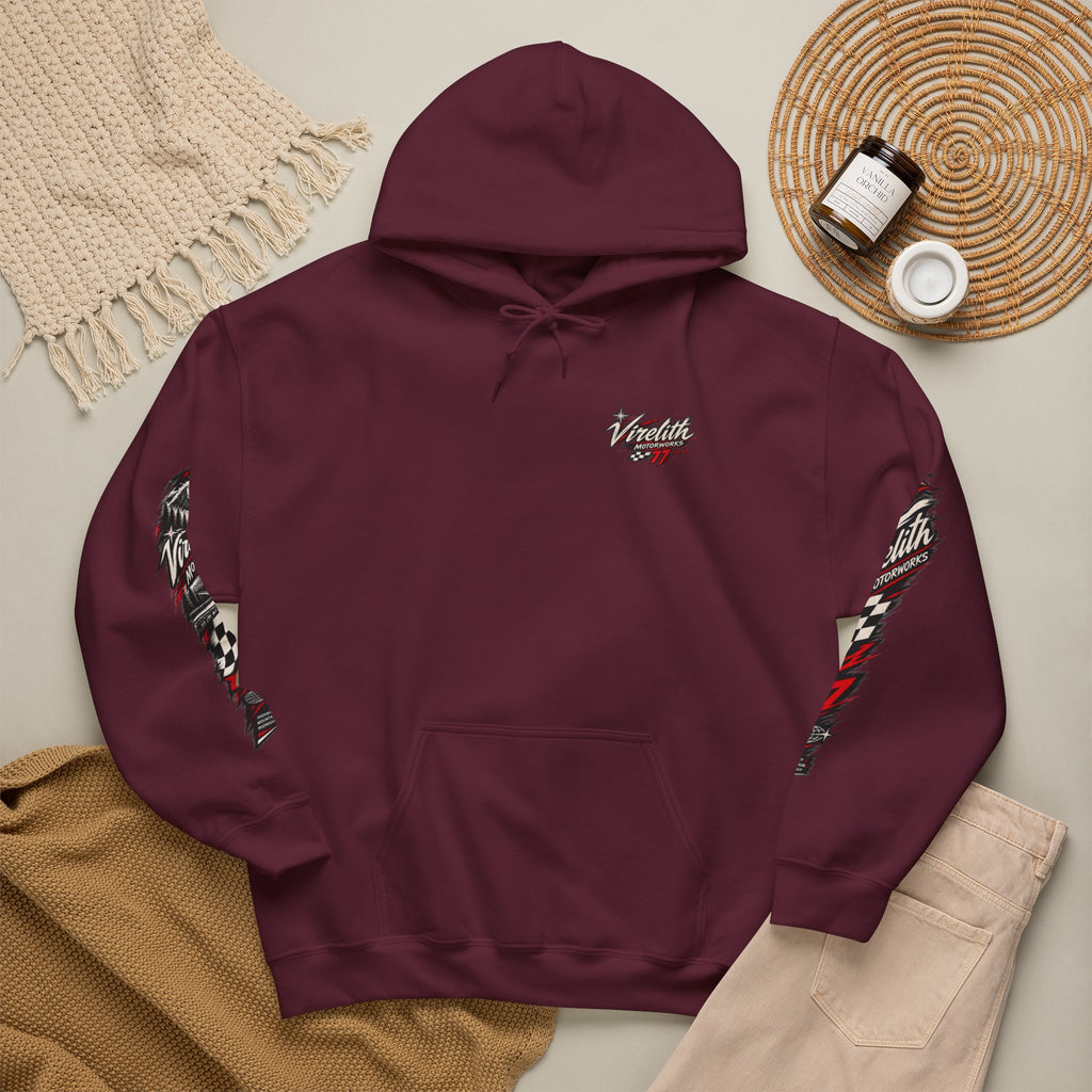 Virelith Motorsports Checkered Flag Hoodie | Racing Graphic Sweatshirt