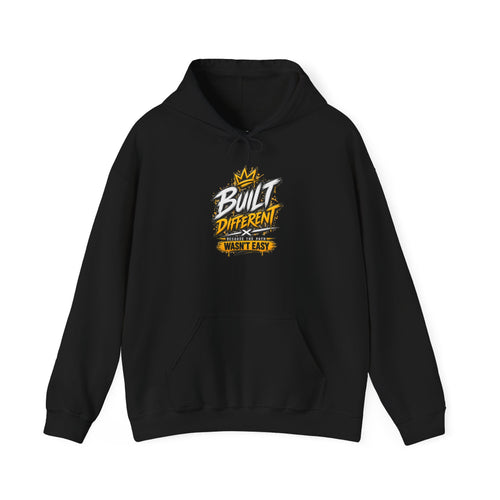 Built Different Hooded Sweatshirt — 'Built Different Wasn’t Easy' Graphic Hoodie