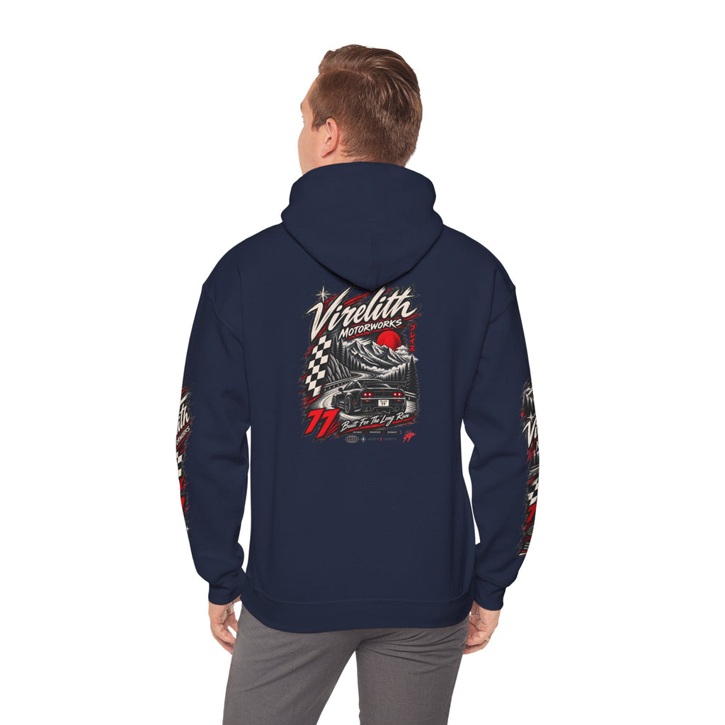 Virelith Motorsports Checkered Flag Hoodie | Racing Graphic Sweatshirt
