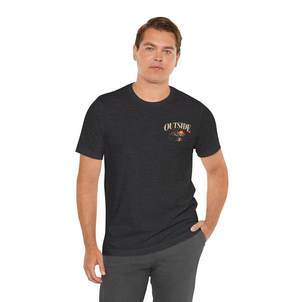 Outdoor Vibes Tee — Mountain Sunset Graphic T-Shirt