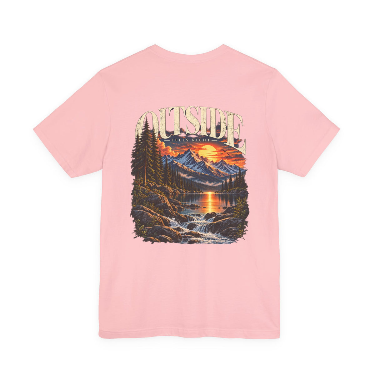 Outdoor Vibes Tee — Mountain Sunset Graphic T-Shirt