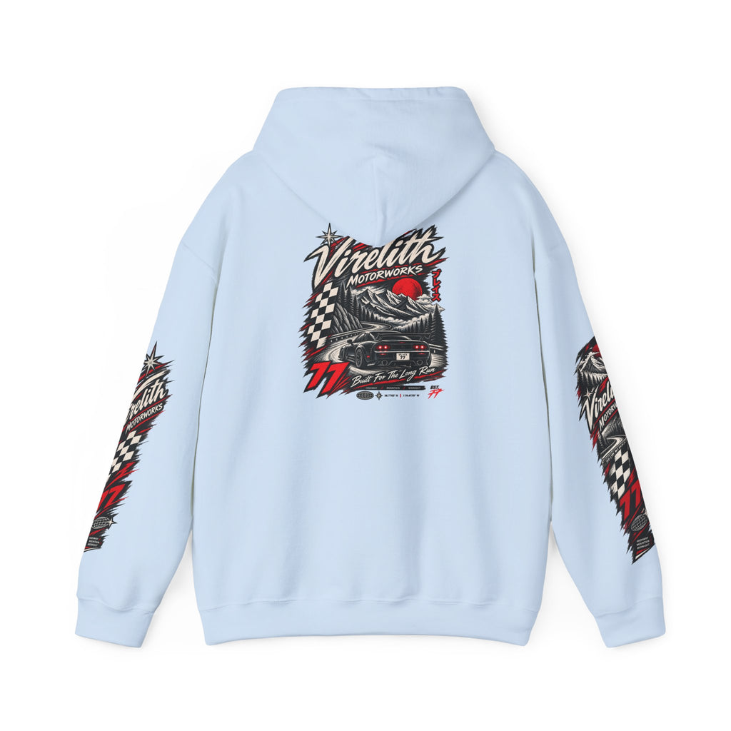 Virelith Motorsports Checkered Flag Hoodie | Racing Graphic Sweatshirt