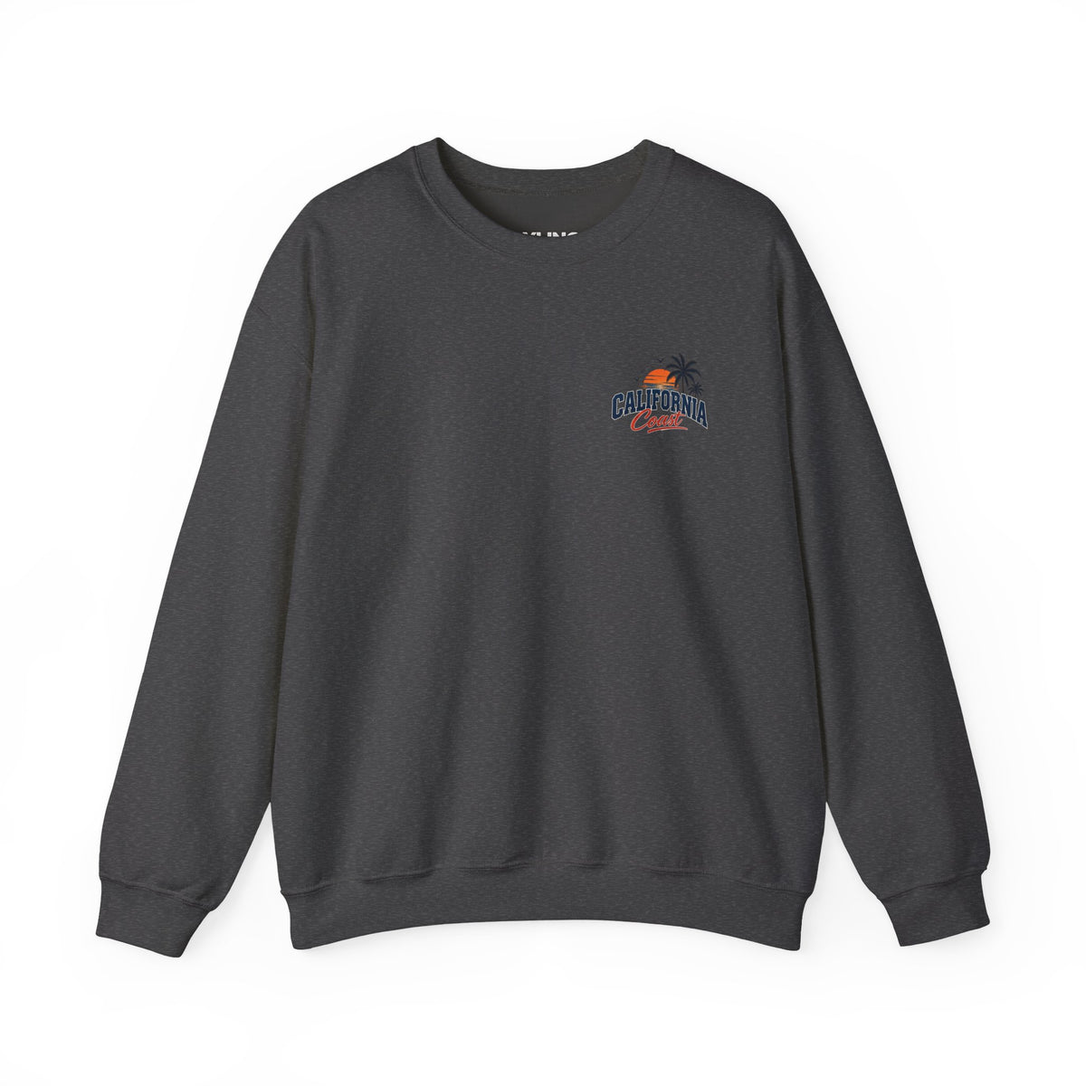California Coast Crewneck Sweatshirt — Retro Palm Tree Graphic