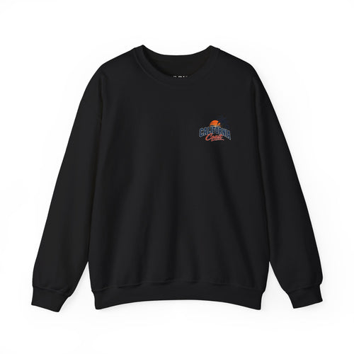 California Coast Crewneck Sweatshirt — Retro Palm Tree Graphic