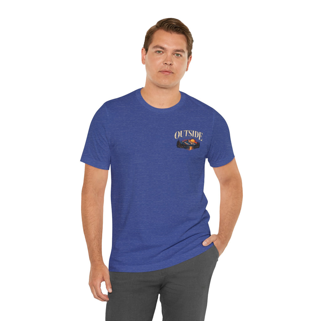 Outdoor Vibes Tee — Mountain Sunset Graphic T-Shirt