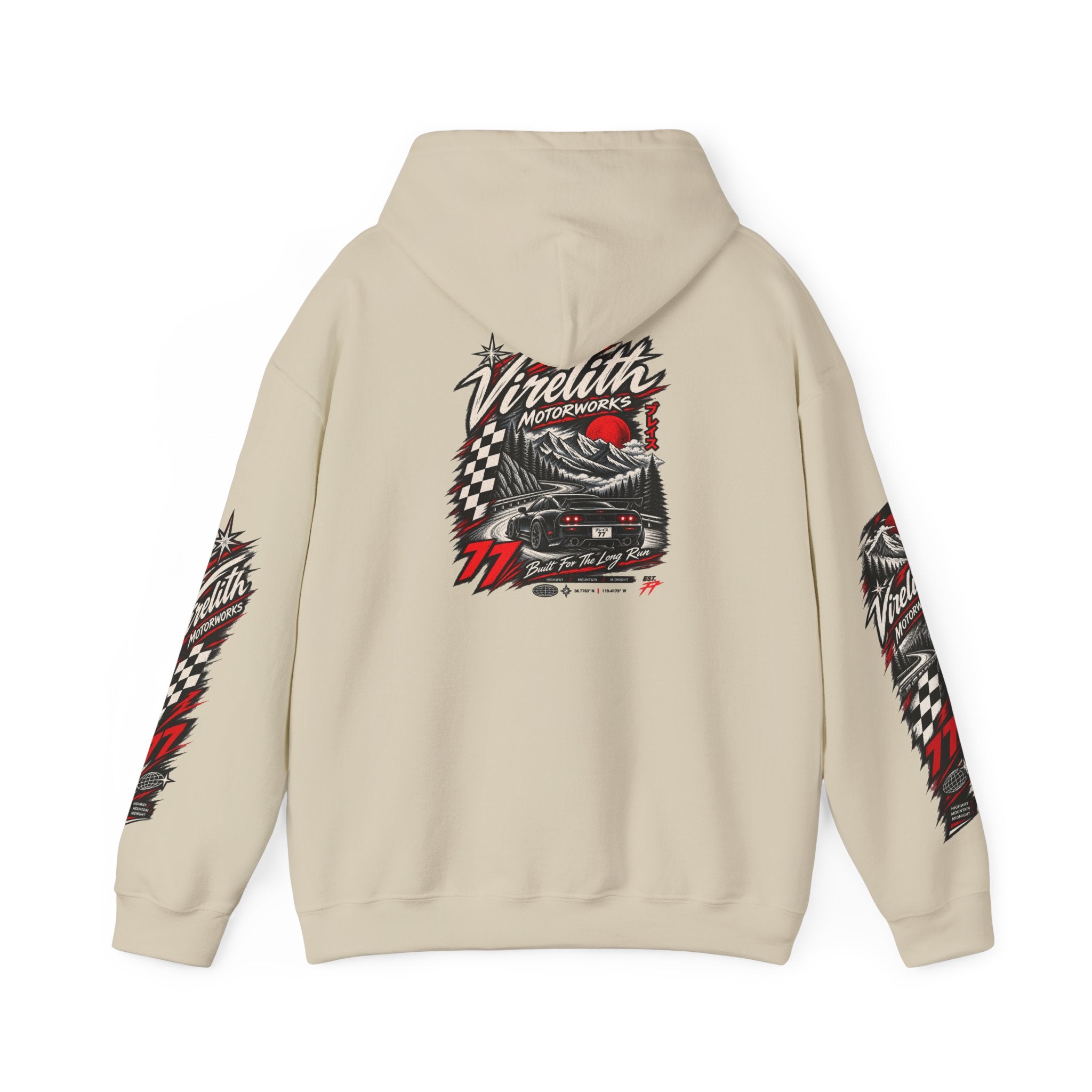 Virelith Motorsports Checkered Flag Hoodie | Racing Graphic Sweatshirt