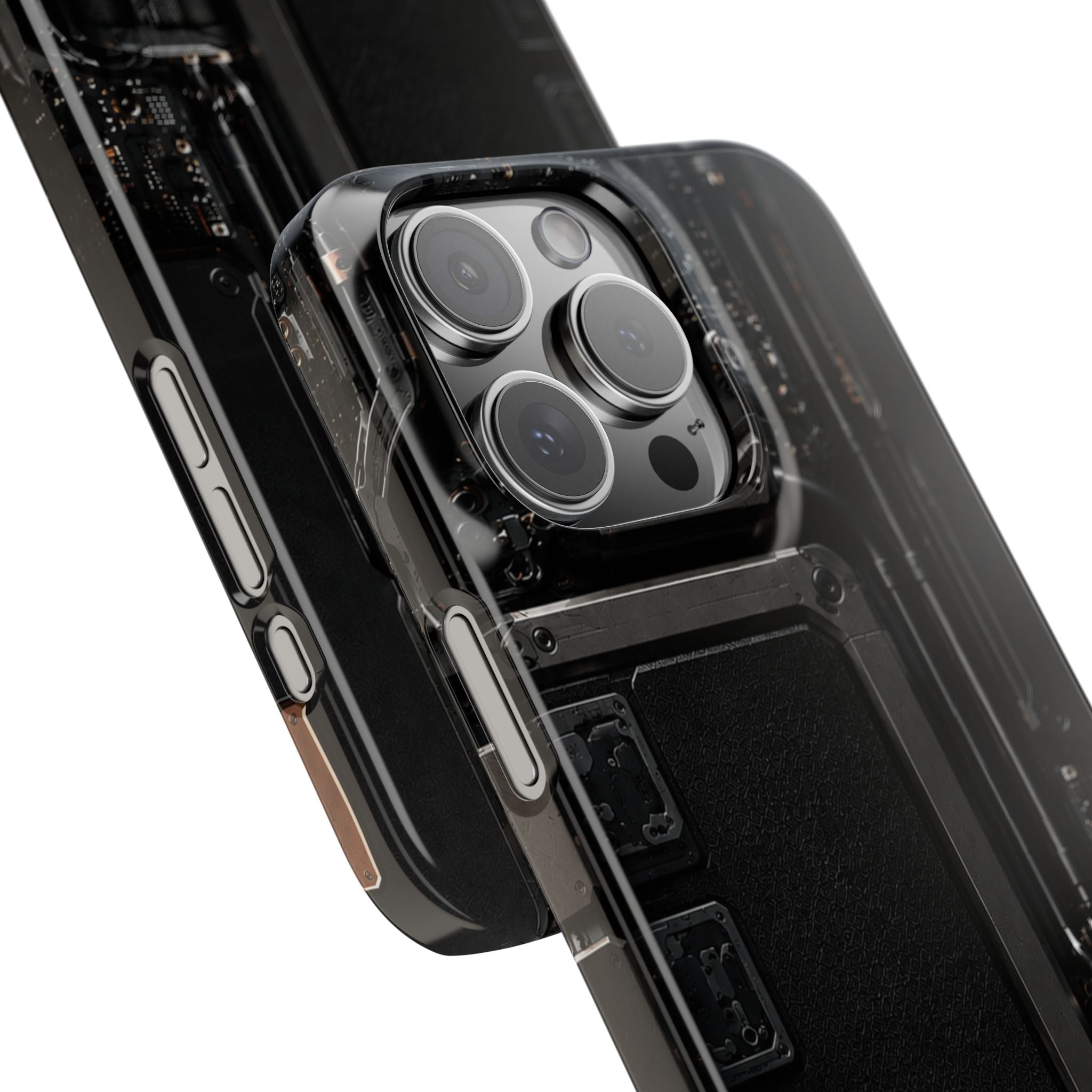 Slim Phone Case — Black Circuit Tech Design