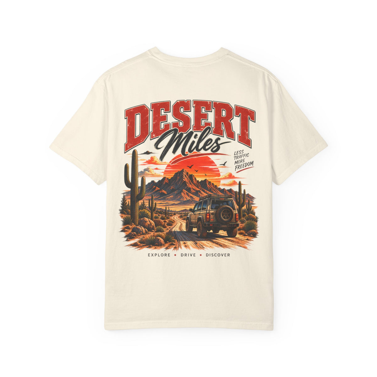 Desert Miles T-Shirt — Vintage Off-Road Scenic Graphic Tee