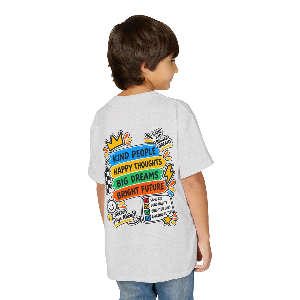 Youth T-Shirt — "Good Vibes Always" Colorful Positive Message Tee