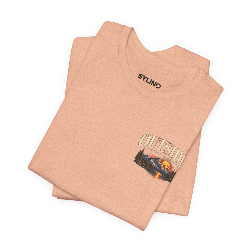Outdoor Vibes Tee — Mountain Sunset Graphic T-Shirt