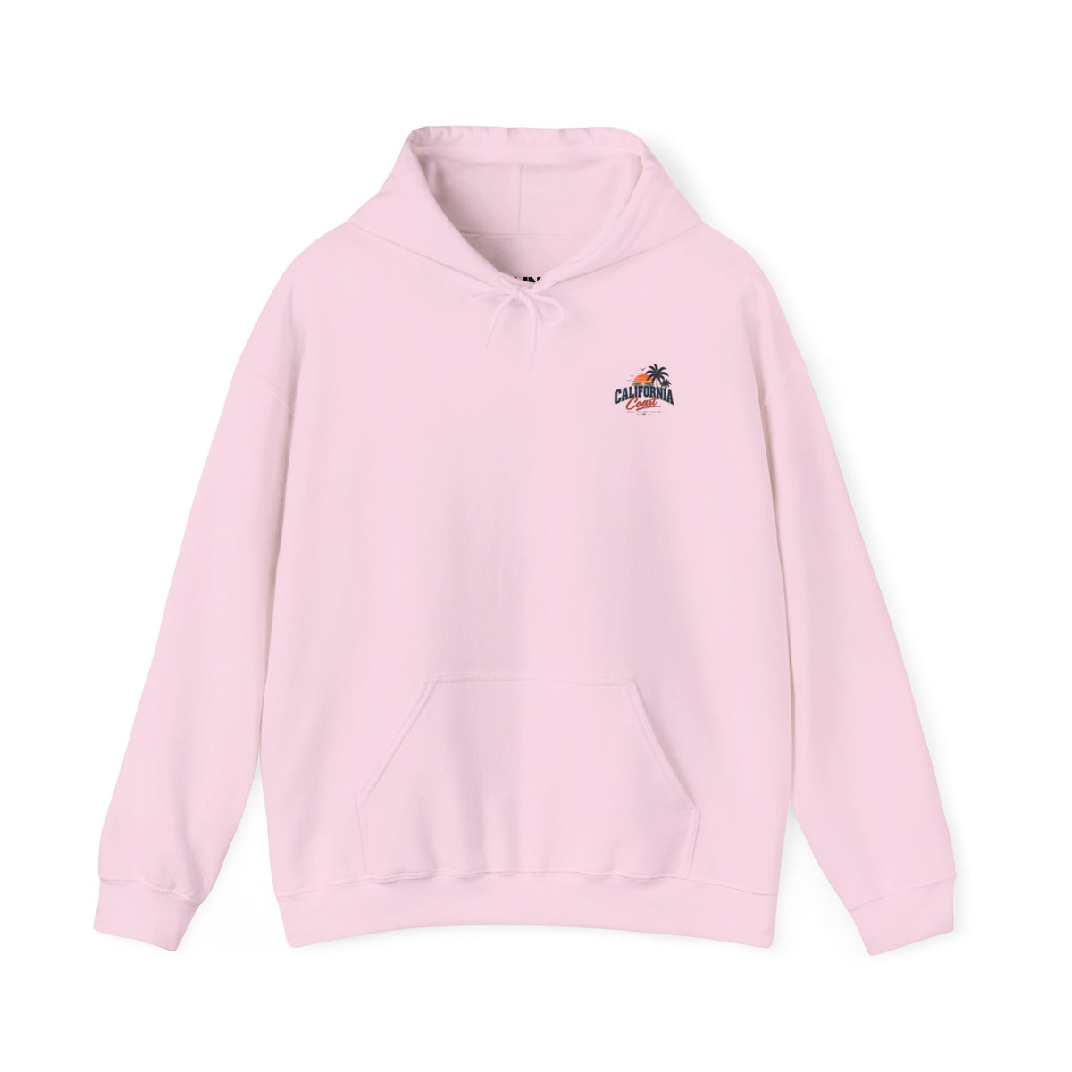 California Coast Hoodie — Vintage Car Sunset Palm Beach Graphic