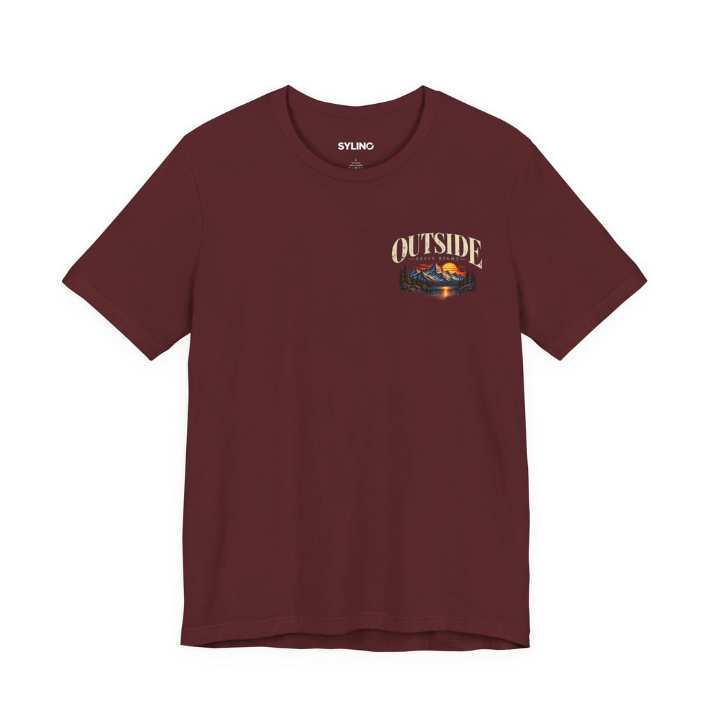 Outdoor Vibes Tee — Mountain Sunset Graphic T-Shirt