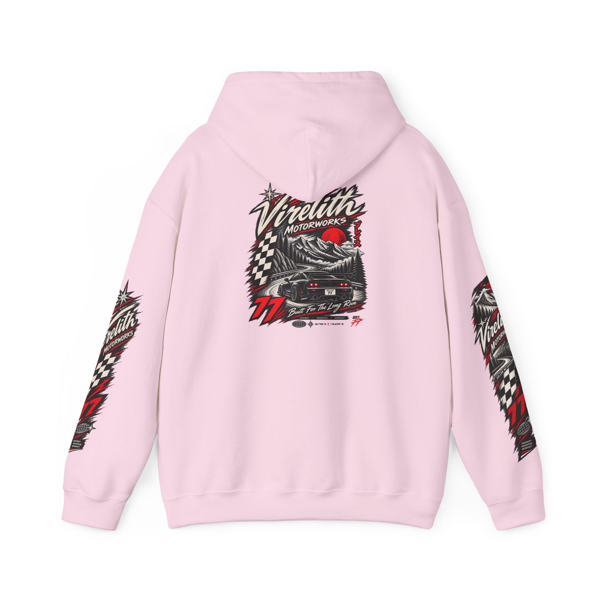 Virelith Motorsports Checkered Flag Hoodie | Racing Graphic Sweatshirt