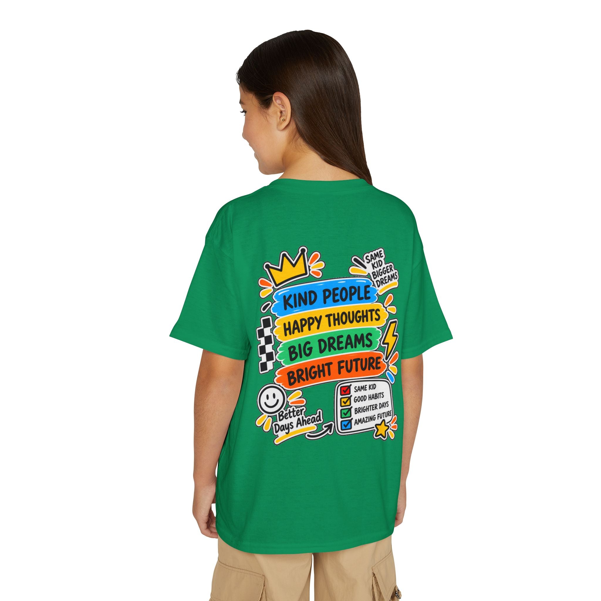 Youth T-Shirt — "Good Vibes Always" Colorful Positive Message Tee