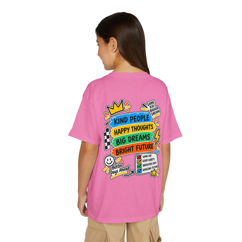 Youth T-Shirt — "Good Vibes Always" Colorful Positive Message Tee