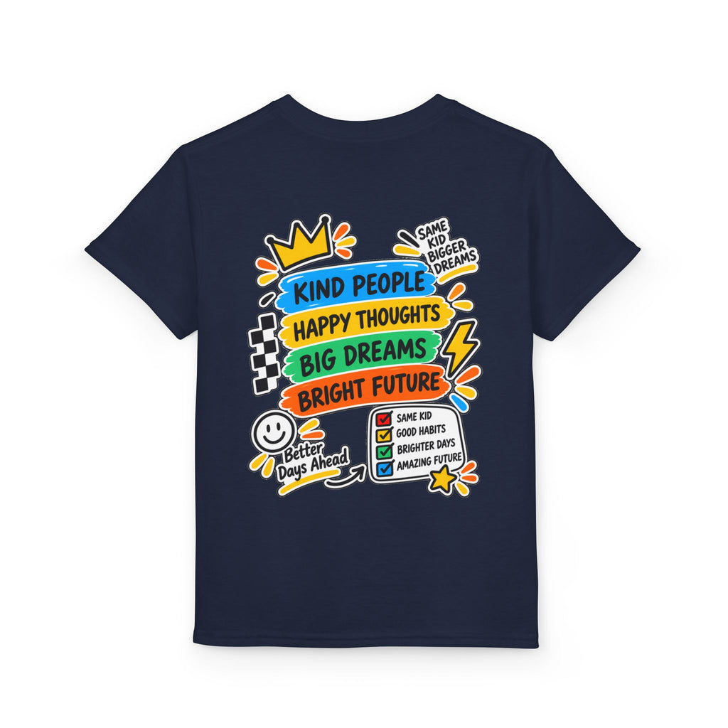 Youth T-Shirt — "Good Vibes Always" Colorful Positive Message Tee