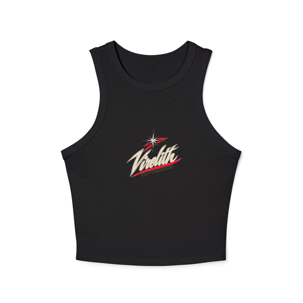 Racer Tank Top — Vintage Speed Virelith Graphic (Front Logo & Back Racing Car)