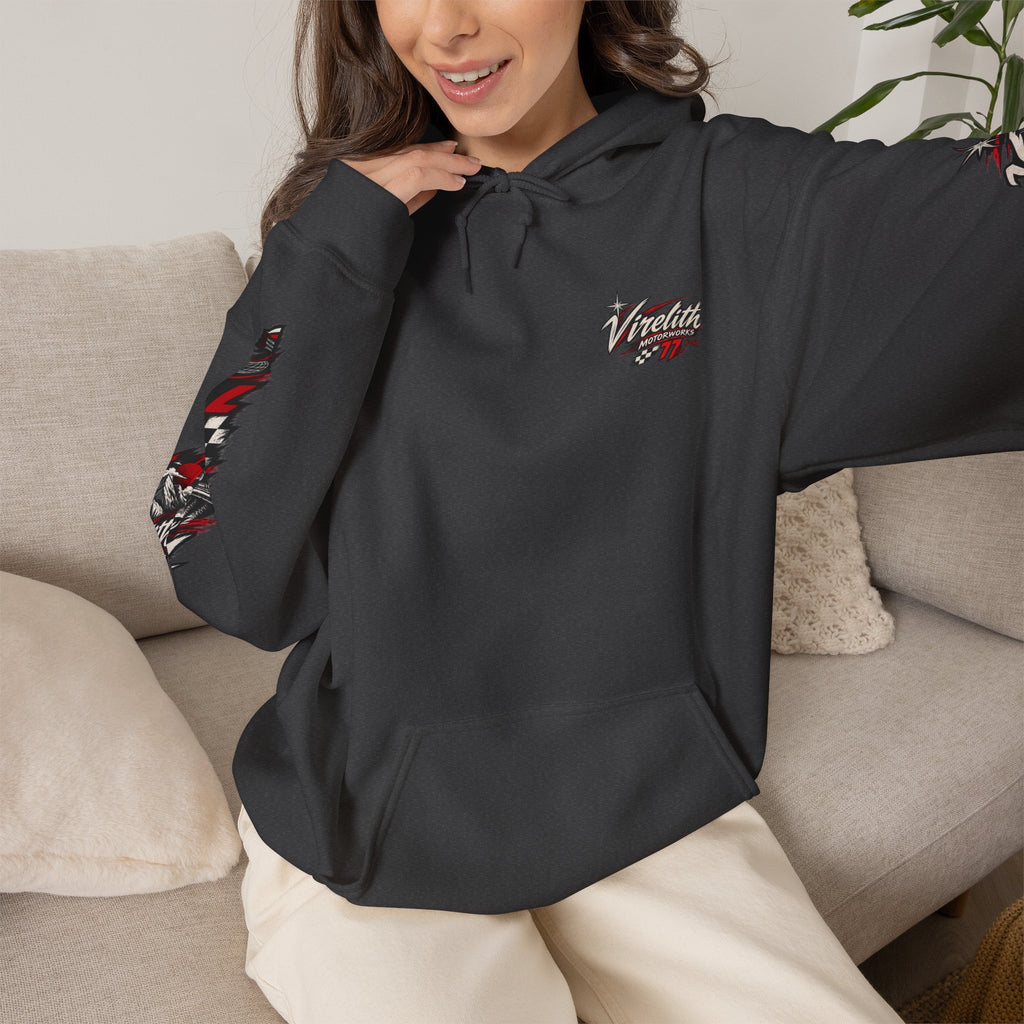 Virelith Motorsports Checkered Flag Hoodie | Racing Graphic Sweatshirt