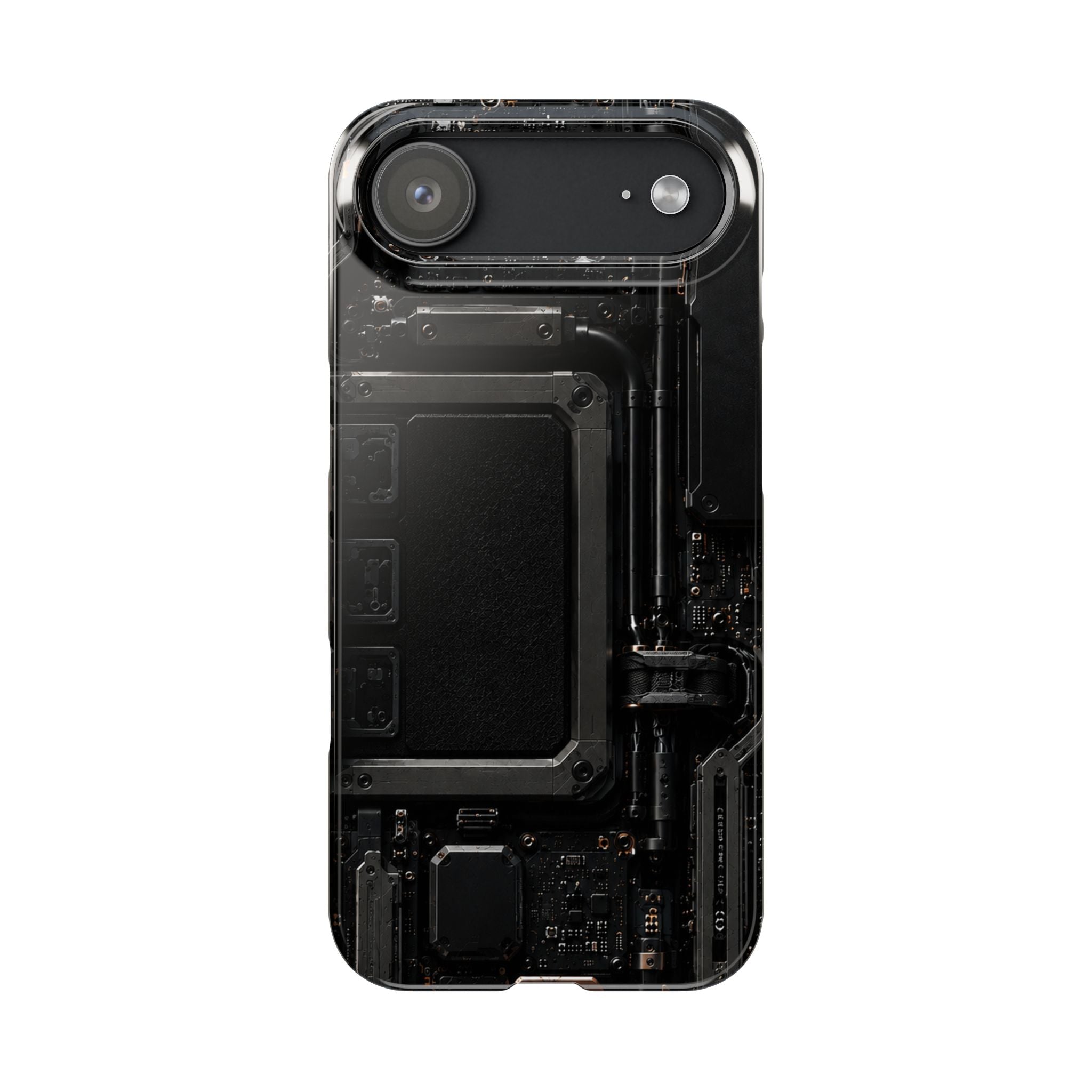 Slim Phone Case — Black Circuit Tech Design