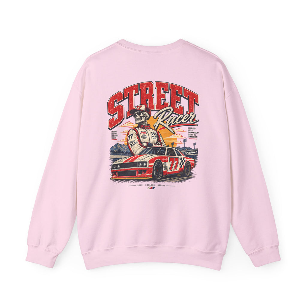 Street Racer Crewneck Sweatshirt — Vintage Car Racing Graphic