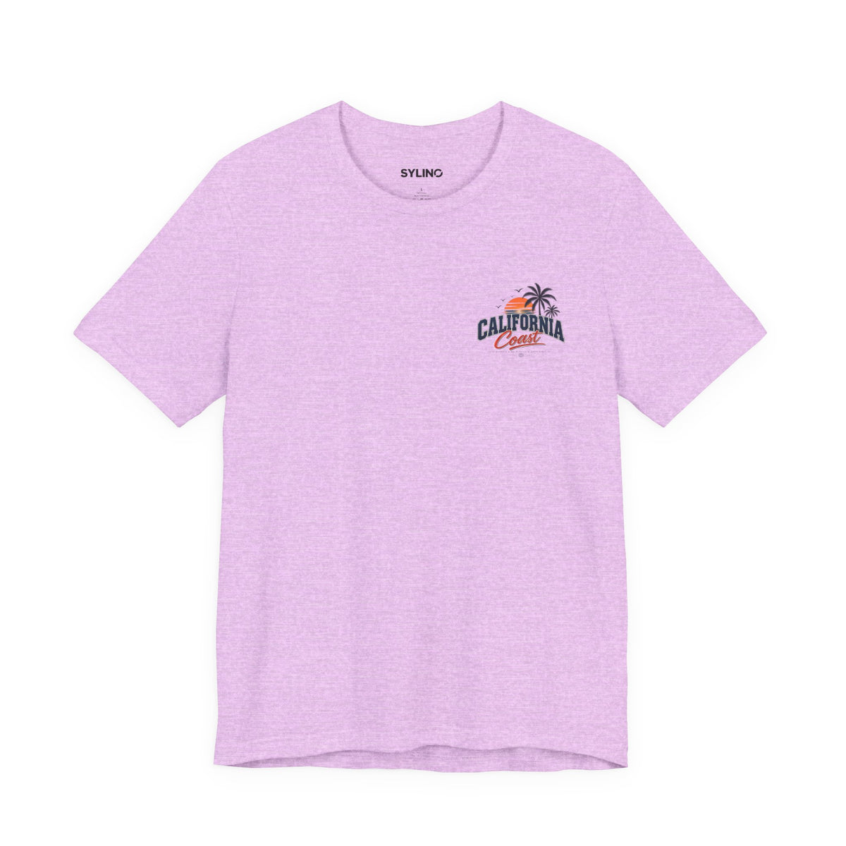 California Coast Pocket Tee — Retro Palm Surf Graphic