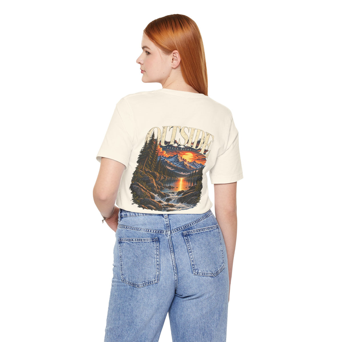 Outdoor Vibes Tee — Mountain Sunset Graphic T-Shirt