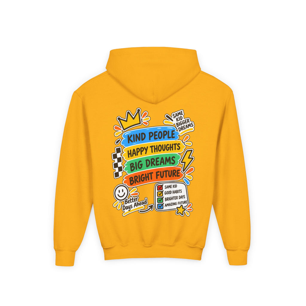 Youth Hoodie - "Good Vibes Always" Colorful Positive Graphic