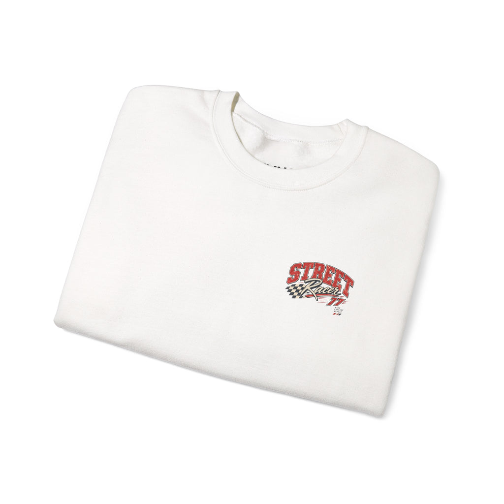 Street Racer Crewneck Sweatshirt — Vintage Car Racing Graphic