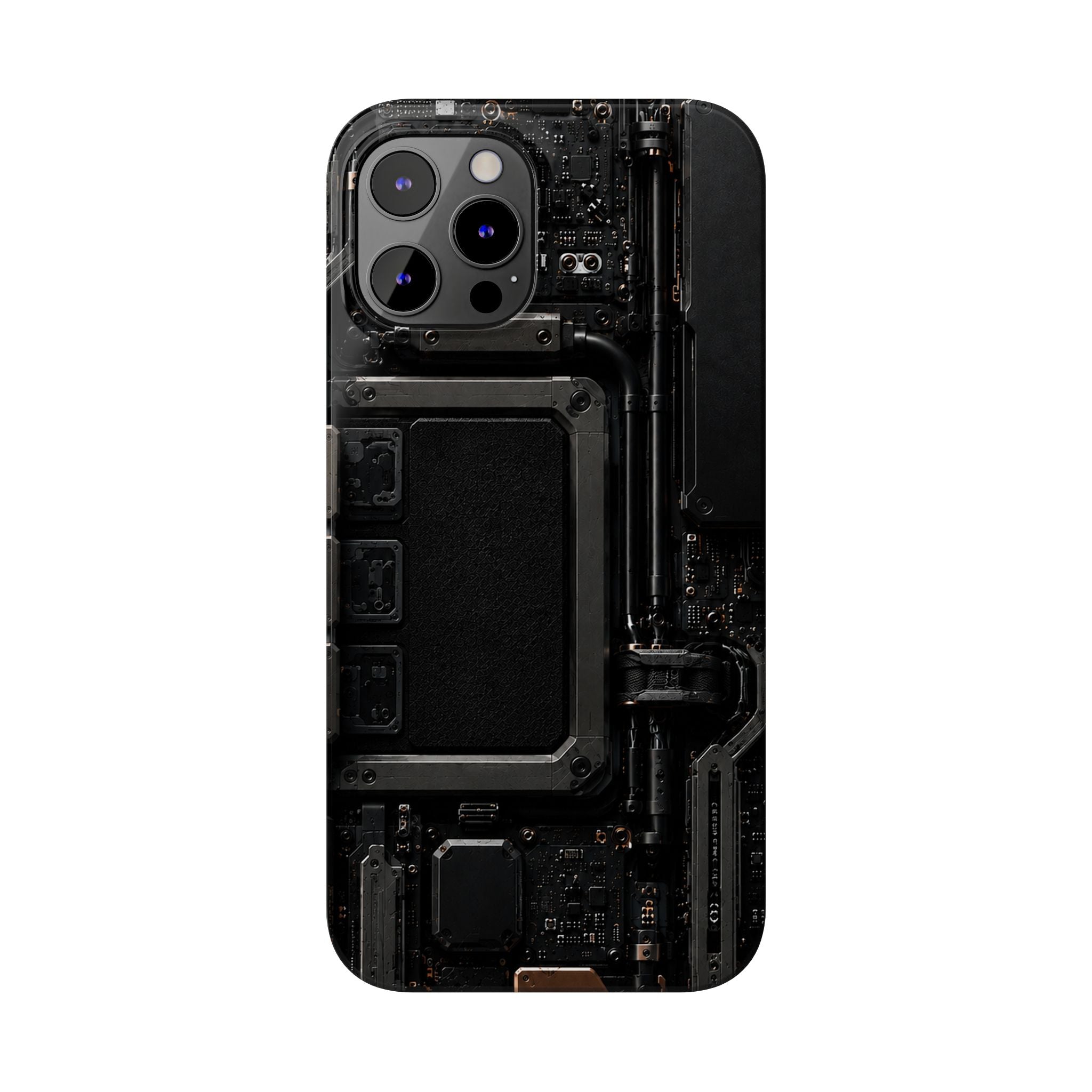 Slim Phone Case — Black Circuit Tech Design