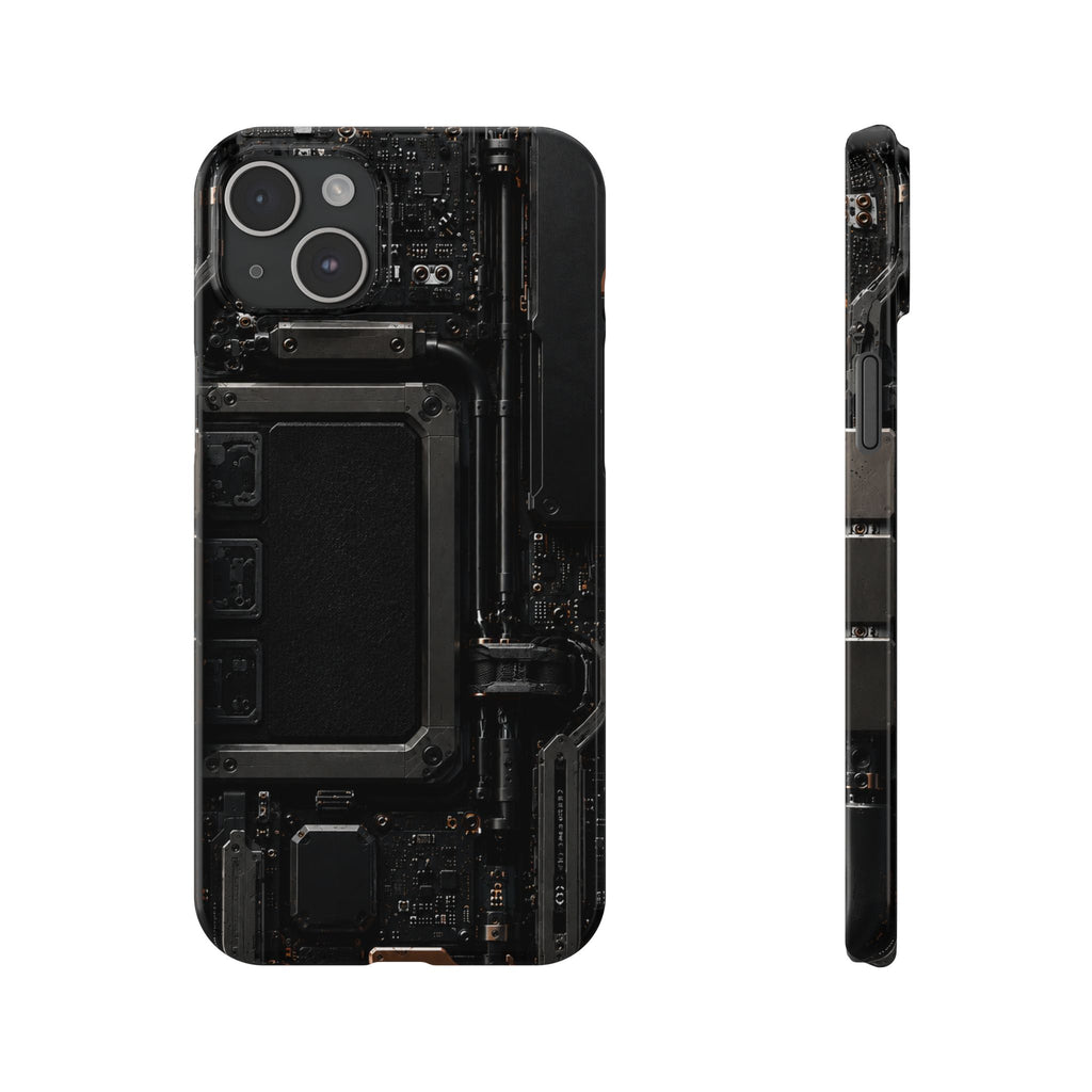 Slim Phone Case — Black Circuit Tech Design