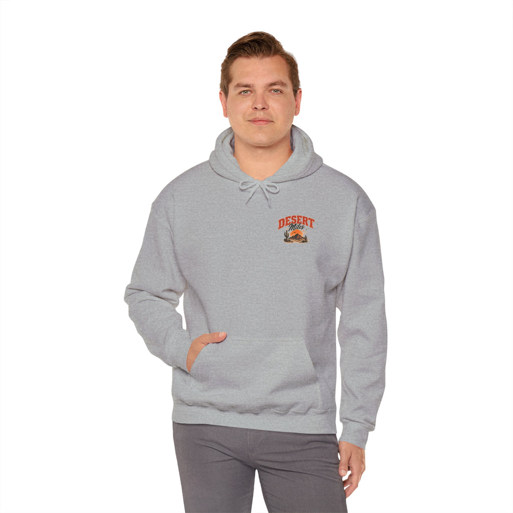 Desert Camp Graphic Hoodie – 'Desert' Sunset Cactus Pullover