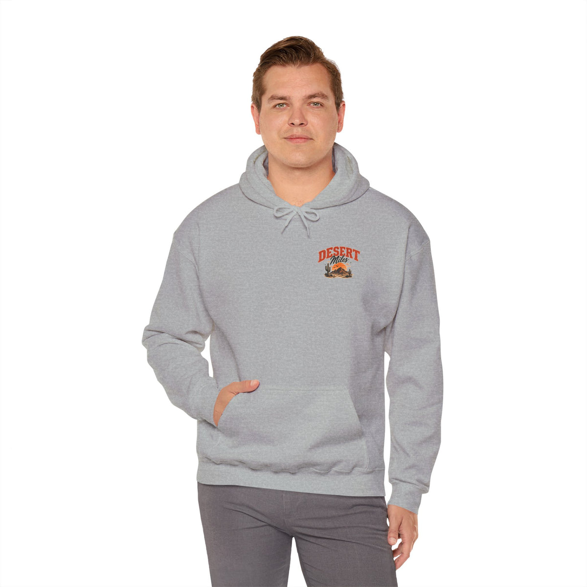 Desert Camp Graphic Hoodie – 'Desert' Sunset Cactus Pullover