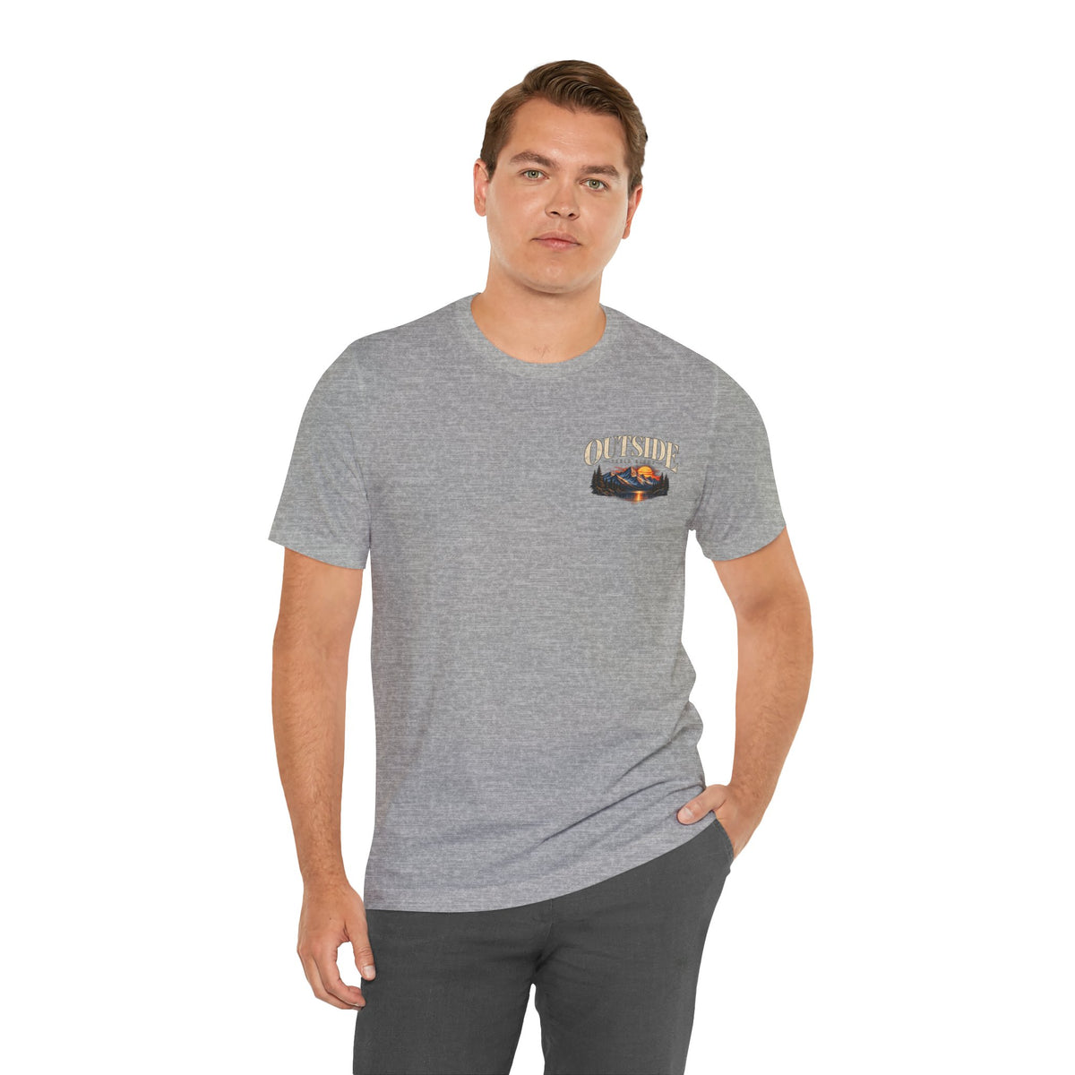 Outdoor Vibes Tee — Mountain Sunset Graphic T-Shirt