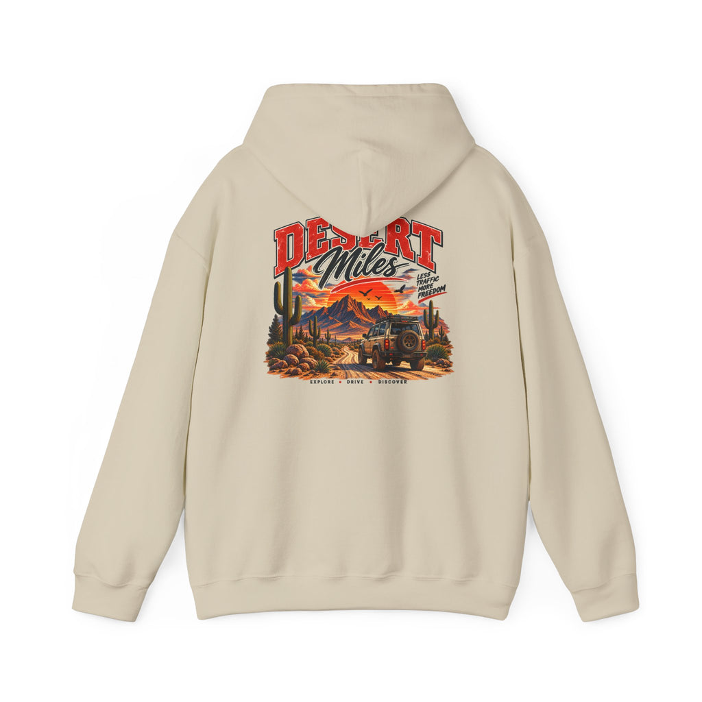 Desert Camp Graphic Hoodie – 'Desert' Sunset Cactus Pullover