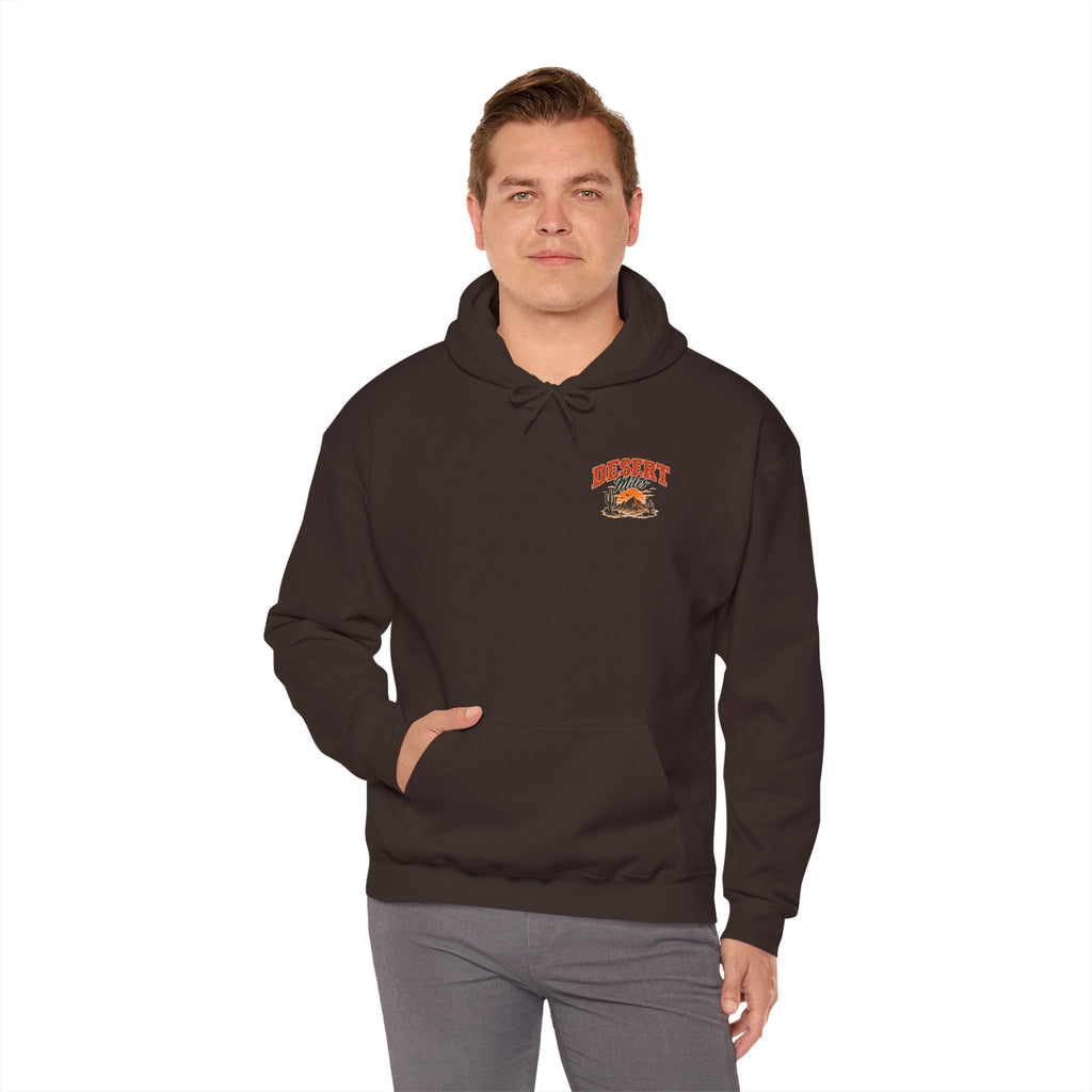 Desert Camp Graphic Hoodie – 'Desert' Sunset Cactus Pullover