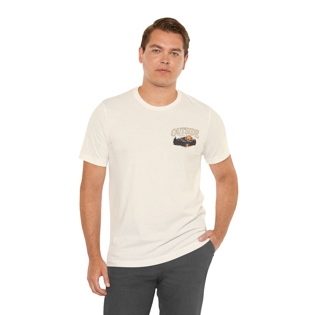 Outdoor Vibes Tee — Mountain Sunset Graphic T-Shirt